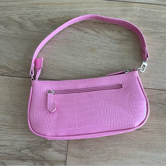 IBIZA VIBE Bag Crocodile Faux Leather Purse Pink - Picture 5 of 12